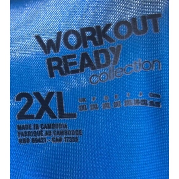 Workout Ready Collection 2XL Royal Blue Shirt Polyester - Picture 3 of 3